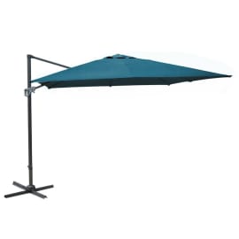 Parasol d&eacute;port&eacute; Inclinable Aluminium &agrave; Manivelle NH - 3x3m - bleu