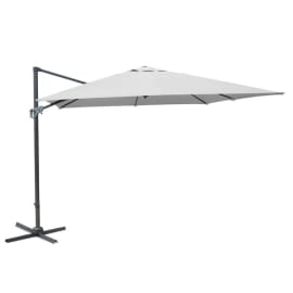 Parasol d&eacute;port&eacute; Orientable Aluminium &agrave; Manivelle NH - 3x3m - &eacute;cru
