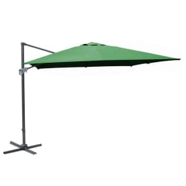 Parasol d&eacute;port&eacute; Orientable Aluminium &agrave; Manivelle NH - 3x3m - vert