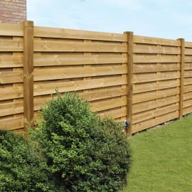Poteau Intermédiaire Clôture Palissade Bois - 88 x 88 x 2400 mm - Rainuré 30 mm