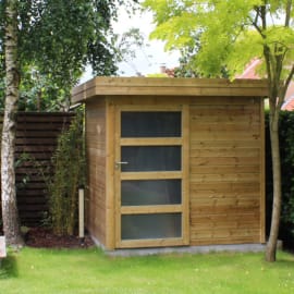 Abri de Jardin Bois VINTAGE Toit EPDM - L.225xl.200 cm - 4.5 m² - Exterior Living- Face