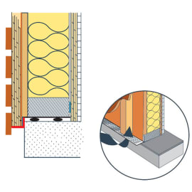 Profil de ventilation en Galva - Ep. 22 mm / l.40 mm / L.2500 mm - Ubbink