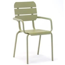 Fauteuil de jardin empilable aluminium - Alicante L.55 x l.50 x H.85 cm