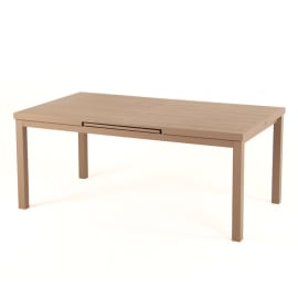 Table de jardin extensible Aluminium - Typon - L.134/194 x l.80 x H.75 cm - Blanc pierre -  8/10 personnes