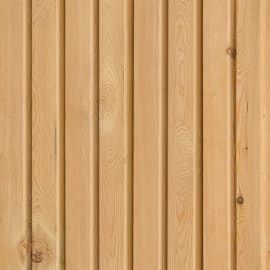 Clin bardage Faux Claire-voie - MÉLÈZE - Ep.27 mm / l.125 mm / L.4,00 m