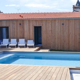 Pool House Bardage Couvre Joint - DOUGLAS brut de sciage - Ep.18 / l.200 mm / L.3,00 m