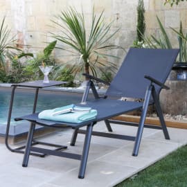 Table basse de jardin acier cataphorèse - Violette II - graphite