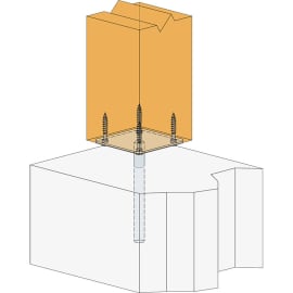 Pied de poteau simple - Platine à sceller 100 x 100 mm - SIMPSON