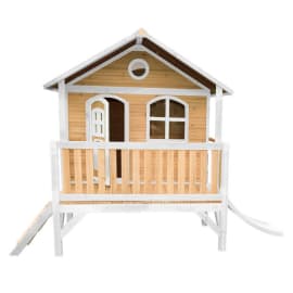 Cabane en bois avec toboggan pour enfant - Stef