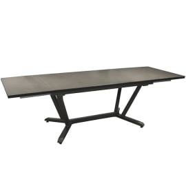Table de jardin extensible aluminium plateau Kedra® - Vita - L.150/200/250 x l.90 cm - 6/10 personnes - graphite/alley