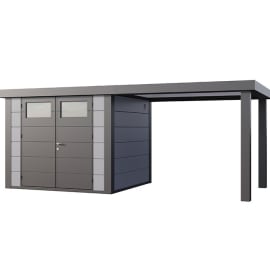 Abri de Jardin ELEGANTO 2724  lounge L ouvert D - Fa&ccedil;ade L.268 x l.238 cm - lounge L.284 x l.258 cm - 6,4 m&sup2; et 6,8 m&sup2;