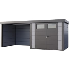 Abri de Jardin ELEGANTO 2724 lounge S ferm&eacute; G - Fa&ccedil;ade L.268 x l.238 cm - lounge L.288 x l.258 cm - 6,4 m&sup2; et 6,8 m&sup2;
