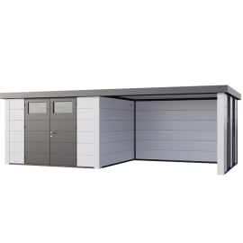 Abri de JardinELEGANTO 3330lounge L ferm&eacute; Dfen&ecirc;tres - Fa&ccedil;ade L.328 x l.298 cm - lounge L 344 x l 318 cm - 9,8 et 10,2 m&sup2;
