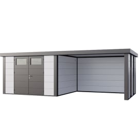 Abri de JardinELEGANTO 3330lounge L ferm&eacute; Dfen&ecirc;tres - Fa&ccedil;ade L.328 x l.298 cm - lounge L 344 x l 318 cm - 9,8 et 10,2 m&sup2;