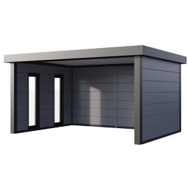 Auvent SINGOLO 4836 2 chassis fixes vitr&eacute;es sur toute la hauteur - Fa&ccedil;ade L.478 x l.358 cm - 17,1 m&sup2;
