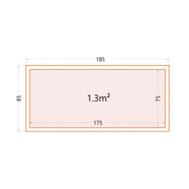 Coffre de rangement NEVIO 180 - L.185 x l.85 x h 85 cm - 1,3 m² plan surface