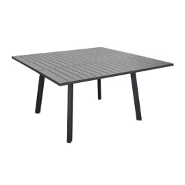 Table de jardin à rallonge - 100/145 cm - 6/8p - alu - gris