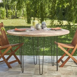 Pied de table double fil - Mod&egrave;le droit - &Oslash; 10 mm - MOTTEZ situation 71 cm