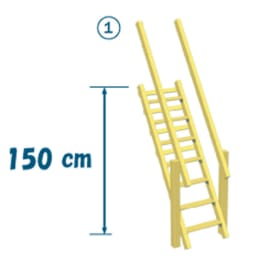 Module Step pour aire de jeux en bois dimensions