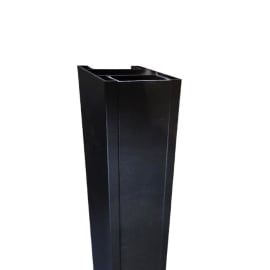 Poteau aluminium NOIR - Extrémité - Clôture Palissade - 70 x 70 x 2700 mm - Rainure 49 mm