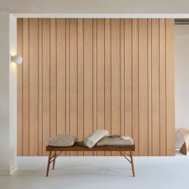 Panneaux acoustiques Bois - Relief - Invisible - L.2750 mm x l.520 mm x Ép.21 mm - TOCCA LEGNO - Paquet de 2,81 m² en situation