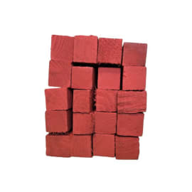 Lot de 20 piquets de chantier peint rouge de hauteur 75cm