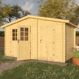 Abri de Jardin ASTER DP23 - 380x230 cm - 2 espaces + cloison - 7,30 m&sup2;