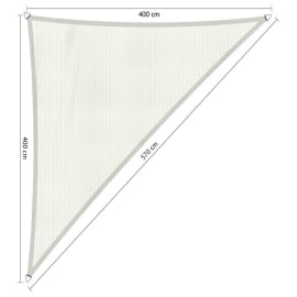 Voile d'ombrage perm&eacute;able - Triangle 90&deg; - 4 x 4 x 5,7 m - Shadow Comfort