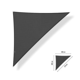 Voile d'ombrage perm&eacute;able - Triangle 90&deg; - 4 x 4 x 5,7 m - Shadow Comfort