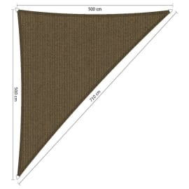 Voile d'ombrage perm&eacute;able - Triangle 90&deg; - 5 x 5 x 7,1 m - Shadow Comfort-6