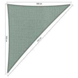 Voile d'ombrage perm&eacute;able - Triangle 90&deg; - 5 x 5 x 7,1 m - Shadow Comfort-23