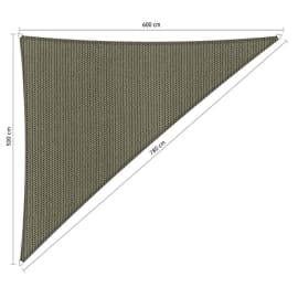 Voile d'ombrage perm&eacute;able - Triangle 90&deg; - 4 x 4 x 5,7 m - Shadow Comfort