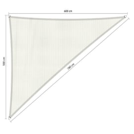 Voile d'ombrage perm&eacute;able - Triangle 90&deg; - 4 x 4 x 5,7 m - Shadow Comfort