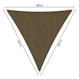 Voile d'ombrage perm&eacute;able - Triangle - 3,6 x 3,6 x 3,6 m - Shadow Comfort