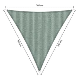 Voile d'ombrage perm&eacute;able - Triangle - 3,6 x 3,6 x 3,6 m - Shadow Comfort
