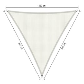 Voile d'ombrage perm&eacute;able - Triangle - 3,6 x 3,6 x 3,6 m - Shadow Comfort
