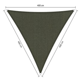 Voile d'ombrage perm&eacute;able - Triangle - 4 x 4 x 4 m - Shadow Comfort