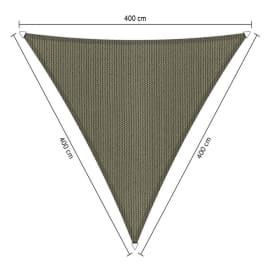 Voile d'ombrage perm&eacute;able - Triangle - 4 x 4 x 4 m - Shadow Comfort