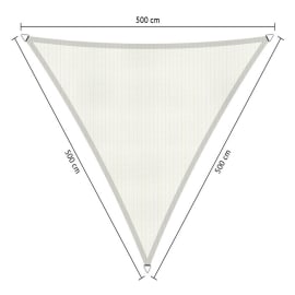 Voile d'ombrage perm&eacute;able - Triangle - 5 x 5 x 5 m - Shadow Comfort