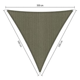 Voile d'ombrage perm&eacute;able - Triangle - 5 x 5 x 5 m - Shadow Comfort