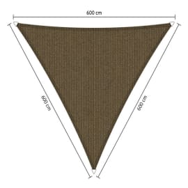 Voile d'ombrage perm&eacute;able - Triangle - 6 x 6 x 6 m - Shadow Comfort