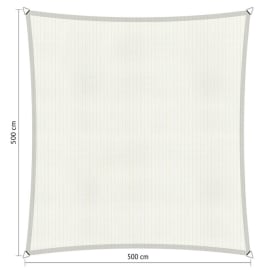 Voile d'ombrage perm&eacute;able - Carr&eacute;e - 5 x 5 m - Shadow Comfort