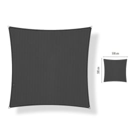 Voile d'ombrage perm&eacute;able - Carr&eacute;e - 5 x 5 m - Shadow Comfort
