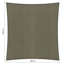 Voile d'ombrage perm&eacute;able - Carr&eacute;e - 6 x 6 m - Shadow Comfort