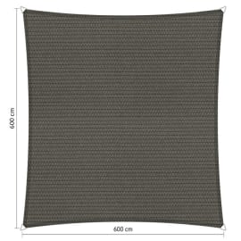 Voile d'ombrage perm&eacute;able - Carr&eacute;e - 6 x 6 m - Shadow Comfort