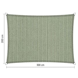 Voile d'ombrage perm&eacute;able - Rectangle - 2 x 3 m - Shadow Comfort
