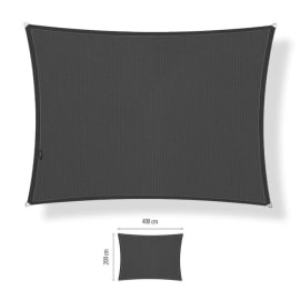 Voile d'ombrage perm&eacute;able - Rectangle - 2 x 3 m - Shadow Comfort