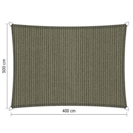 Voile d'ombrage perm&eacute;able - Rectangle - 3 x 4 m - Shadow Comfort