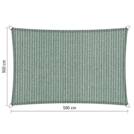 Voile d'ombrage perm&eacute;able - Rectangle - 3 x 5 m - Shadow Comfort