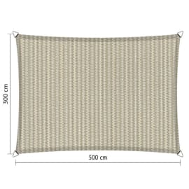 Voile d'ombrage perm&eacute;able - Rectangle - 3 x 5 m - Shadow Comfort